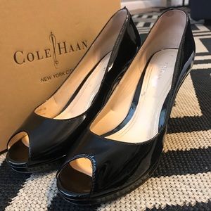 Classic Cole Haan Chelsea Peeptoe Heels (US 7)